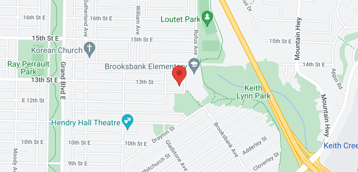 map of 953 E 13TH STREET